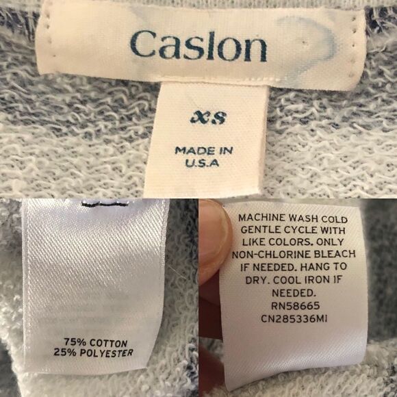 Caslon Nordstrom Striped Drawstring Waist Dress XS - Picture 8 of 8